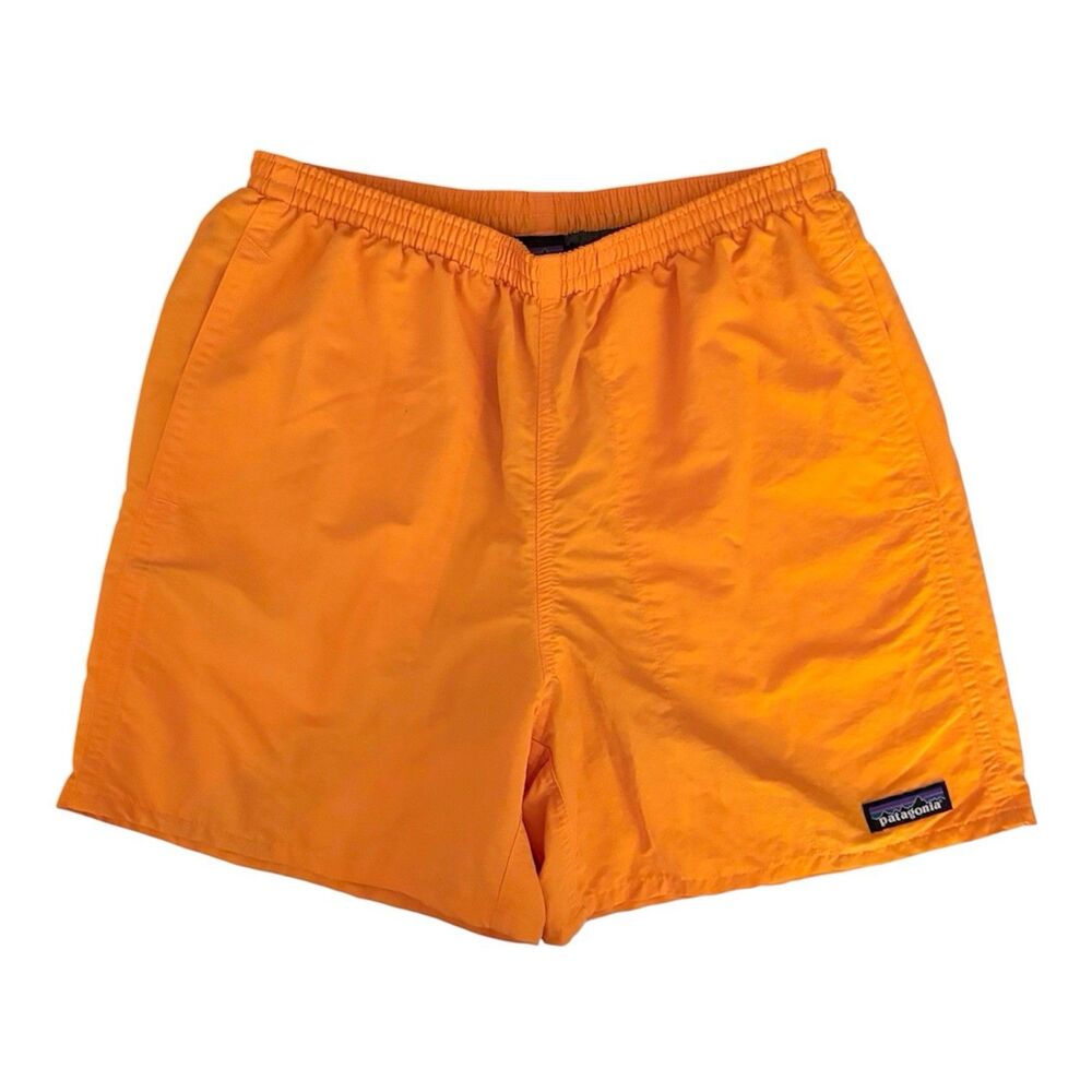 Men’s Size XS Patagonia Baggies Orange Shorts Lined 5” Ins Nylon Swim Surf Hike